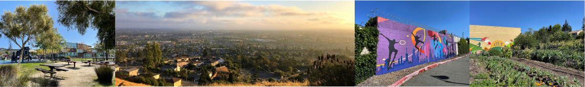 a collection of photos taken outside around alameda county.