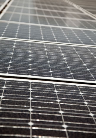 Photo of solar panels.