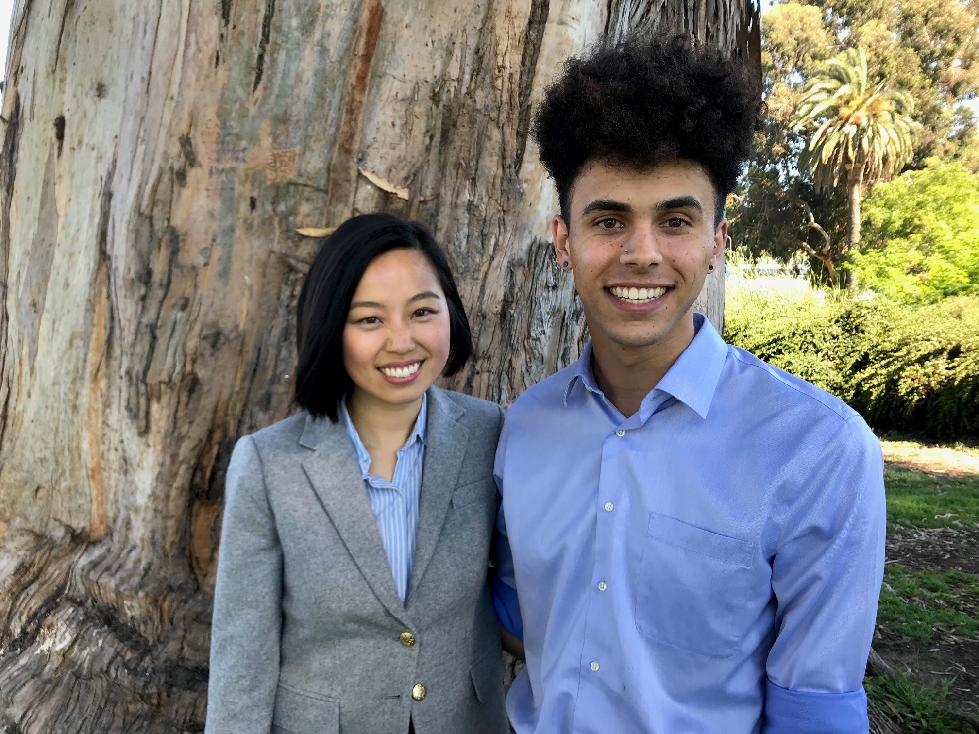 summer interns Sydney and Elijah